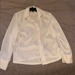 Brandy Melville white satin button down